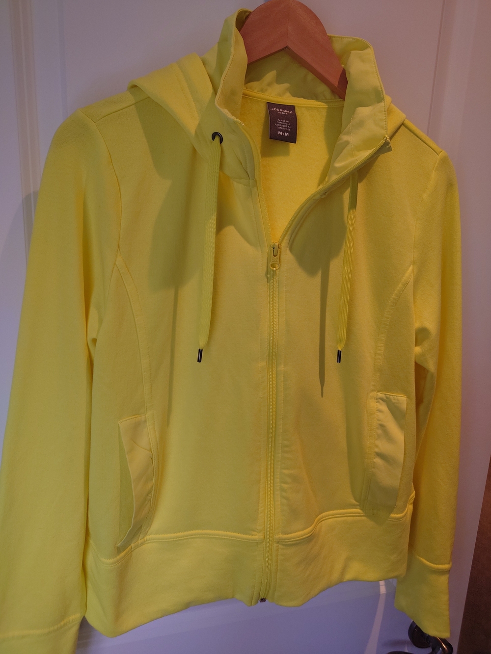 Joe Fresh Bright Yellow Zip-Up Hoodie Jacket